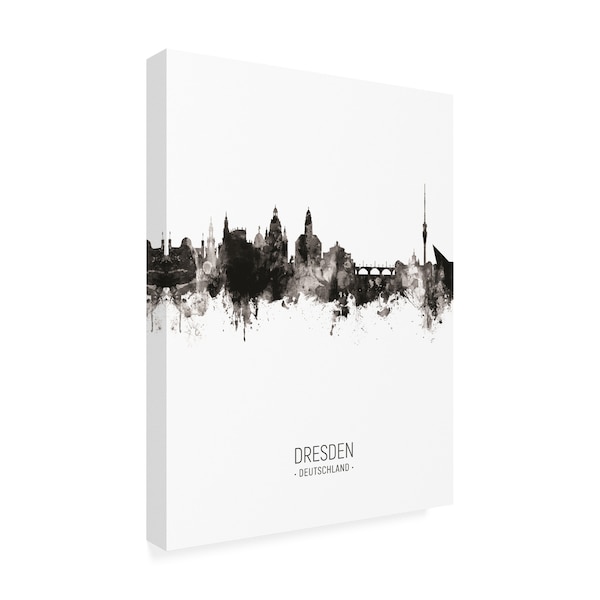 Michael Tompsett 'Dresden Germany Skyline Portrait II' Canvas Art,24x32